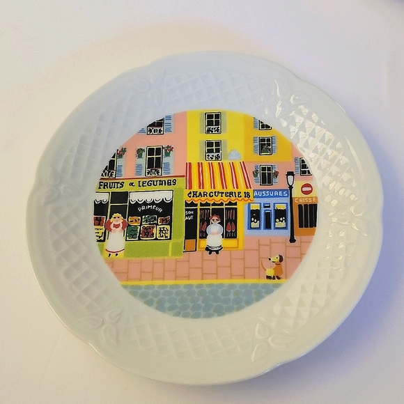 PHILIPPE DESHOULIERES Porcelaine De Limoges Plate Cafe Restaurant Set of 4 of 6 - Picture 2 of 8